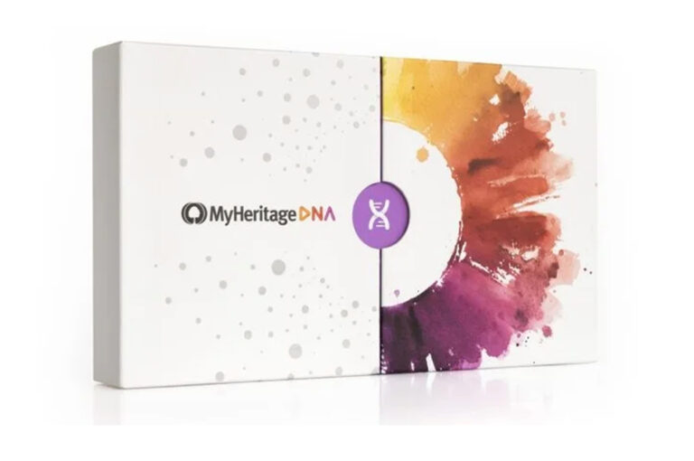 Een box met myheritage erop geschreven